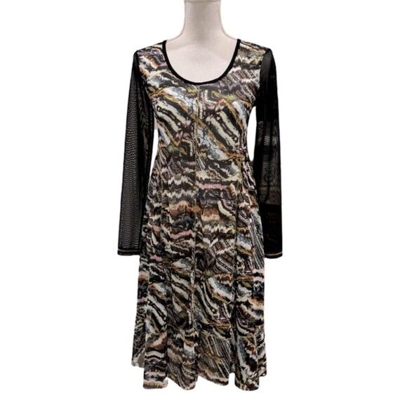 NWT Sun Light mesh knee-length dress Multicolor. Medium - Picture 6 of 7